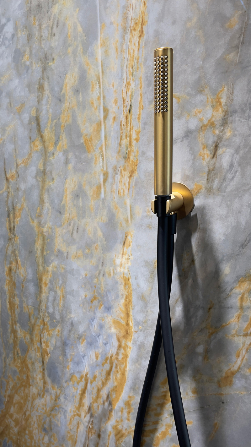 (WNF0903) NewForm - 823.35.099 Shower Holder with Wall Union Silky Gold